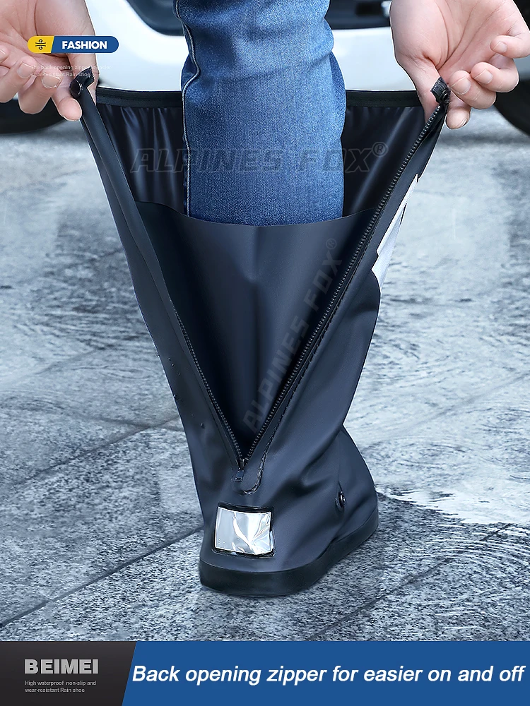 motorcycle rain boot covers Creative Waterproof Reusable Motorcycle Rain Boot Scooter Shoes Covers PVC Non-slip Cycling Bike Rainproof Shoes Cover Thick