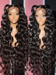 13x6 HD Lace Frontal Human Hair Wigs For Women 30 32Inch Loose Deep Wave Lace FrontWig Natural Wave Hair Pre Plucked Glueless
