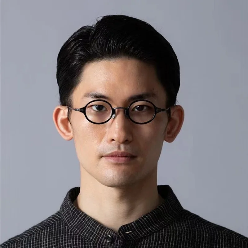 Occhiali Da Vista Rotondi Retrò Ultraleggeri In Acetato Fatti A Mano Giapponesi Di Alta Qualà Occhiali Da Vista Da Uomo Occhiali Da Vista Da Donna Lenti Miopia Da Vista - Foto 13