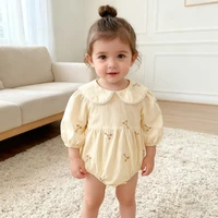 0-24M Autumn Baby Romper Long Sleeved Cotton Printed Newborn Baby Girls Round Neck Bodysuits Korean Style Baby Girl Clothing