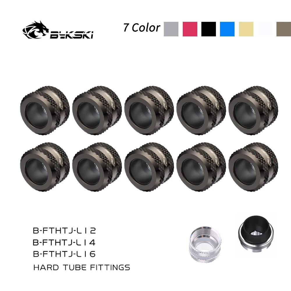 10PCS/lot Bykski Anti-off Hard Tube Fitting G1/4 Hand Compression