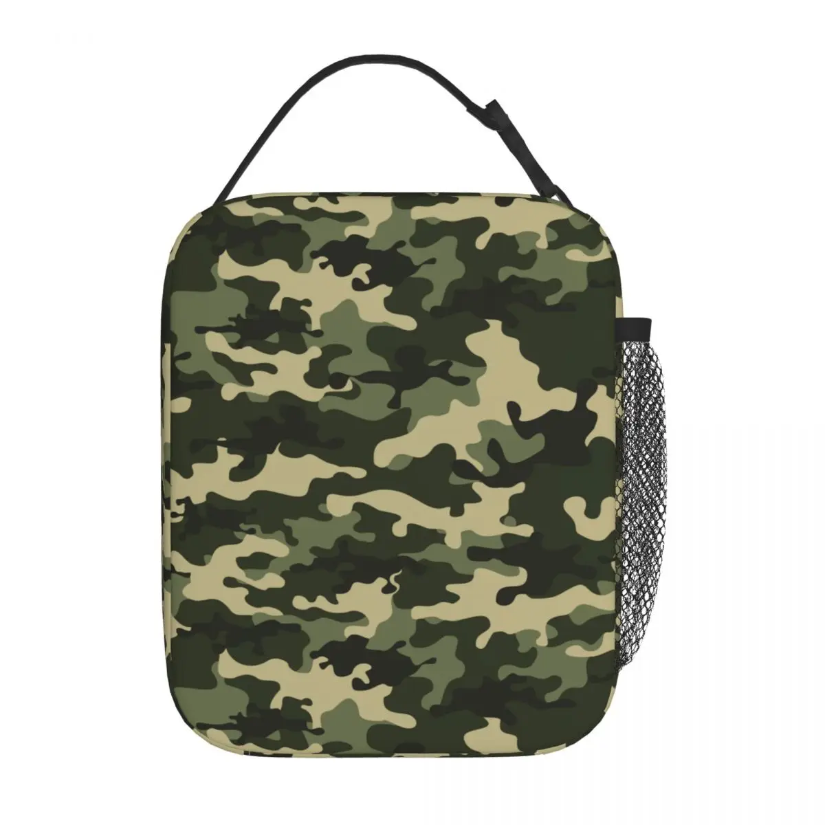 

Green Camouflage Military Camo Insulated Lunch Bag Storage Food Box Portable Thermal Cooler Lunch Box For Picnic