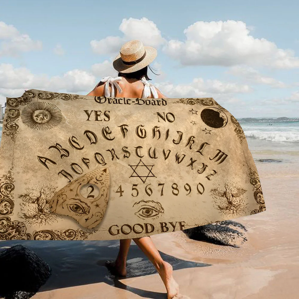 Ouija Tarot Witchcraft Gothic Towel Microfiber Beach Towel Absorbent Quick dry Soft Yoga Swimming Resort Mountain Climbing Towel 6