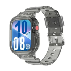 Cofanetto Combo in Silicone Trasparente 2-in-1 con Cinturino e Custodia