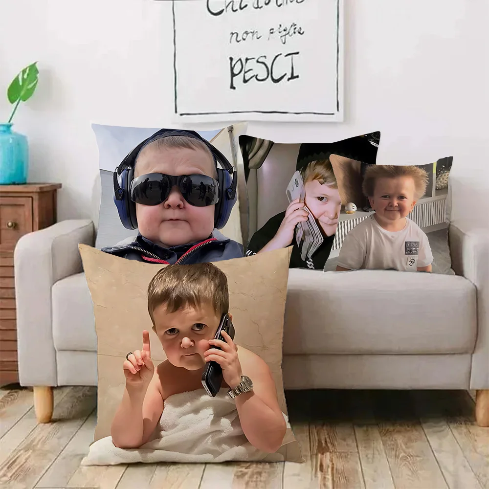 Funny Hasbulla Pillow Covers Cartoon Sofa Decorative Home Double-sided Printing Short Plush Cute Cushion Cover 2