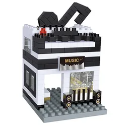 Mini City Street View Building Blocks - 3D Architecture Toy Set (Musical instrument)