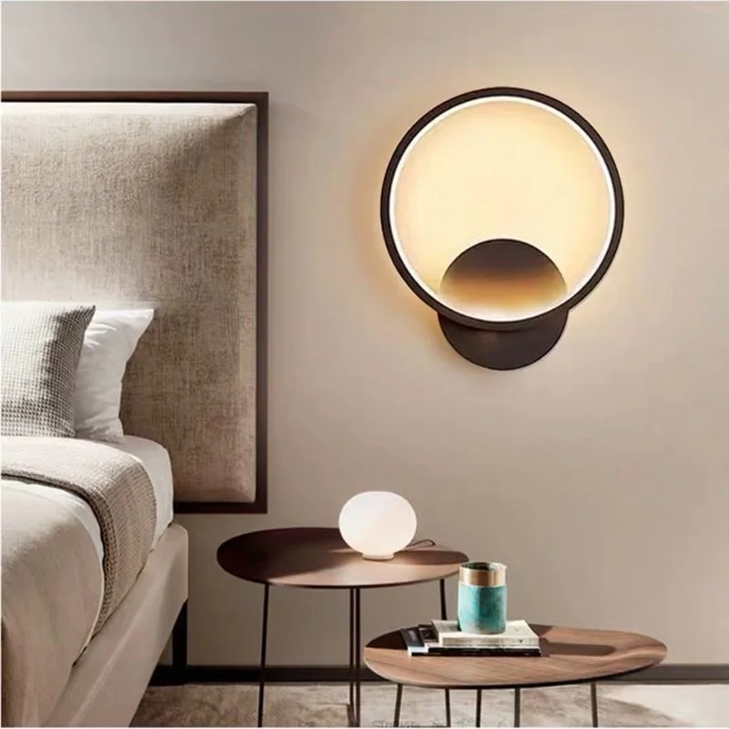 

bedside bedroom Modern led minimalist wall lamp Creative personality background wall lamp Nordic corridor living room wall lamp