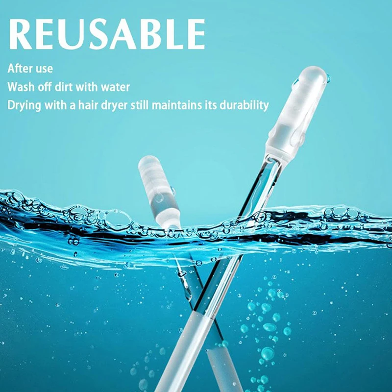 Ear Wax Remover 24Pcs Disposable Silicone Sticky Ear Pick Kids Olders Adult S/L Reusable Adhesive