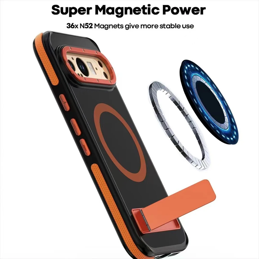 Magnetic Matte Shockproof Armor Phone Case with Magsafe Wireless Charging Compatibility