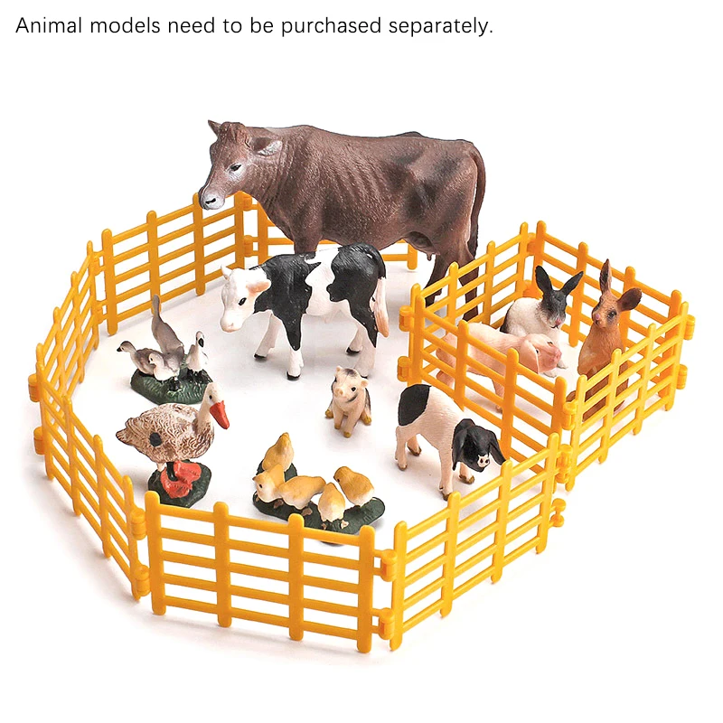 HAOBIN 50 Pezzi Recinto Di Cavalli Recinto Per Animali Fattoria Accessori Per Recinzioni Recinti Per Cavalli Fattoria Di Recinzione Forniture Per La Deco Del Paesaggio In Miniatura Della Casa Delle