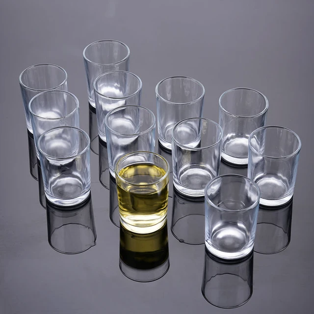 6pcs 30ml Shot Glass Set Heavy Base Clear Double Whisky Brandy Vodka Rum  Tequila Glass Cup Bar Party Wine Glasses Creative Gifts - AliExpress