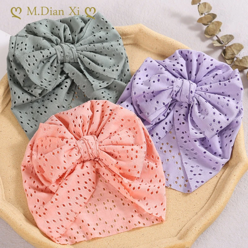  2022 New Baby Fetal Caps Baby Bow Knotted Hats Children's Autumn and Winter Hats Baby Headwear Kids Hats \u0026 Caps Kids Headwear