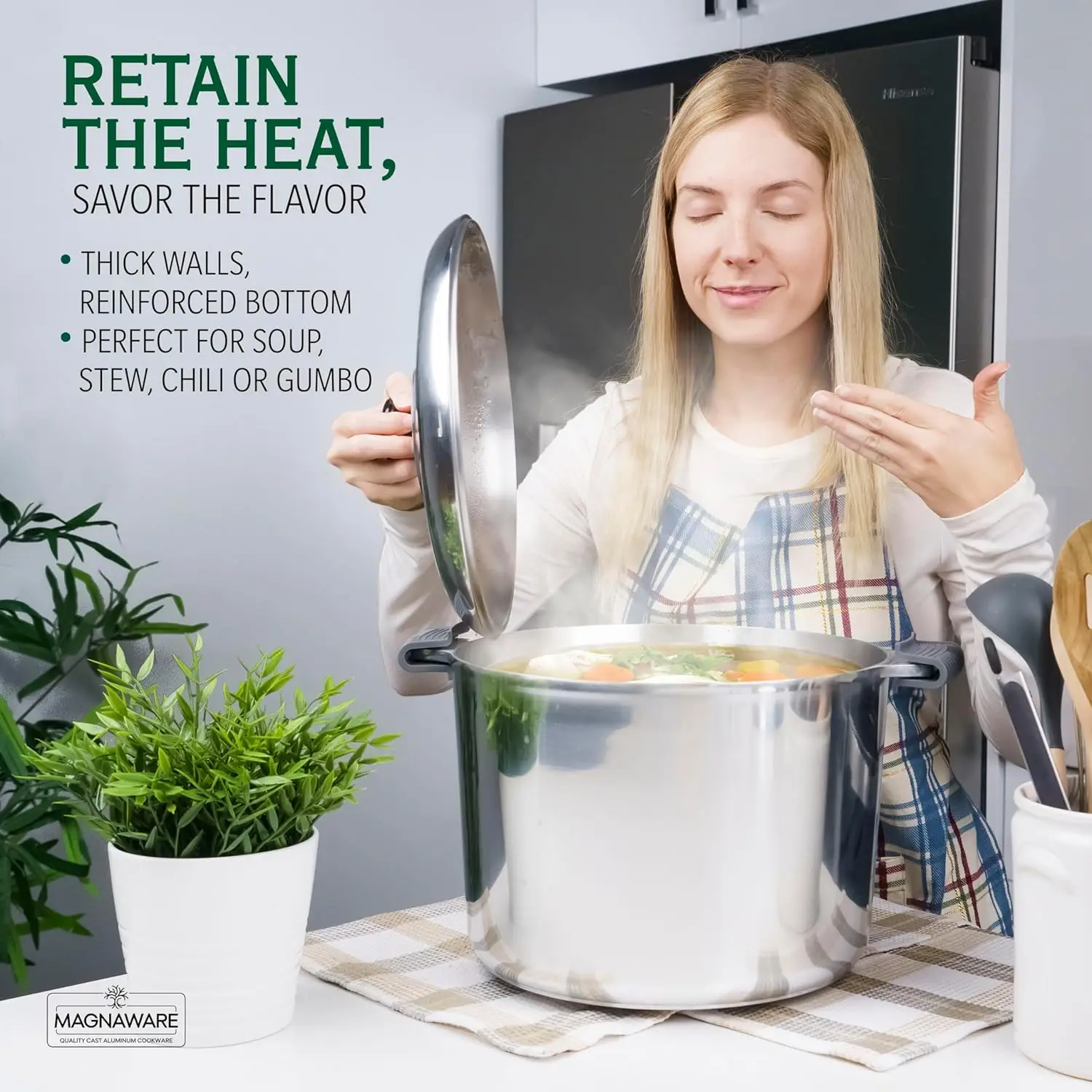 18  Lid - Durable & Lightweight Soup Pot with Even Heat Distribution 4