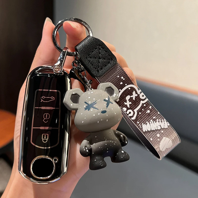 Key Case Cover Key Case Car Key Shell Flip Key Fob Shell TPU Car Remote Key Case Cover Shell Fob For Mazda 2 3 6 Atenza Axela Demio CX-5 CX5 CX-3 CX3 CX7 CX-7 CX-9 CX9 MX5 Accessories