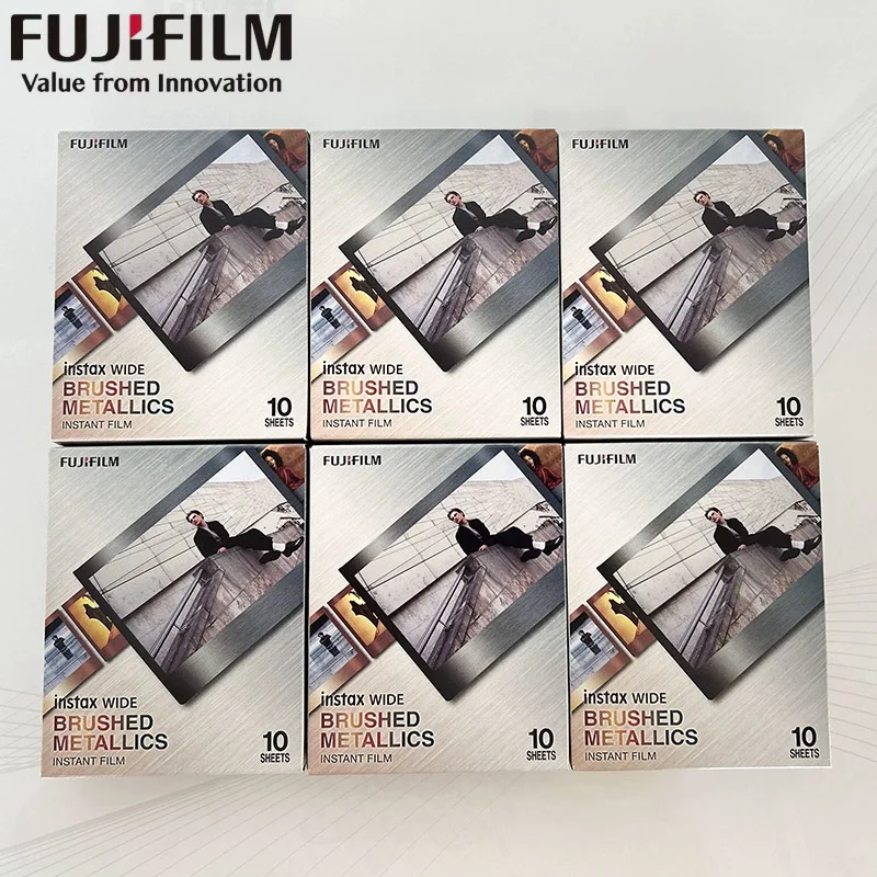 Fujifilm Instax Wide 5-inch Film Black and White / BRUSHED Instant White Edge Photo Paper 10-50 Sheets For Fuji WIDE100/200/300