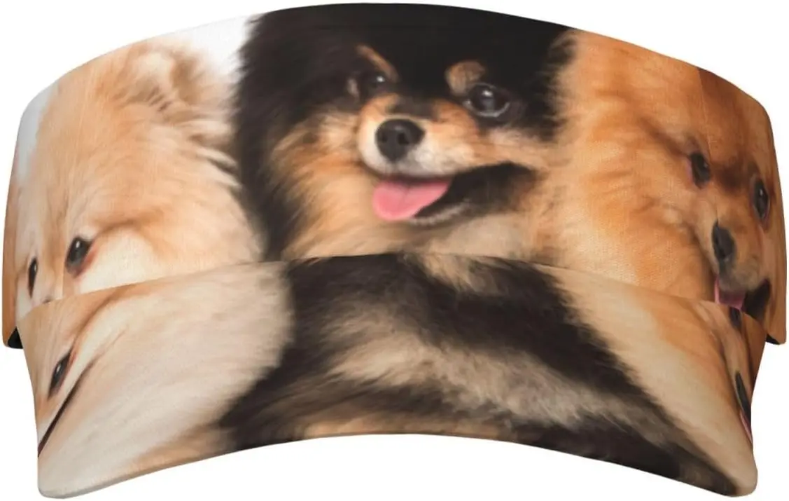 

Спортивная шляпа с солнцезащитным козырьком, шляпа с изображением группы померанских собак, пустая шляпа от солнца для путешествий на открытом воздухе