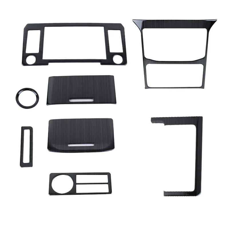 

Для Toyota 2010-2018 Prado нержавеющая сталь черный титановый интерьер Модифицированная Центральная панель управления декоративная наклейка с блестками