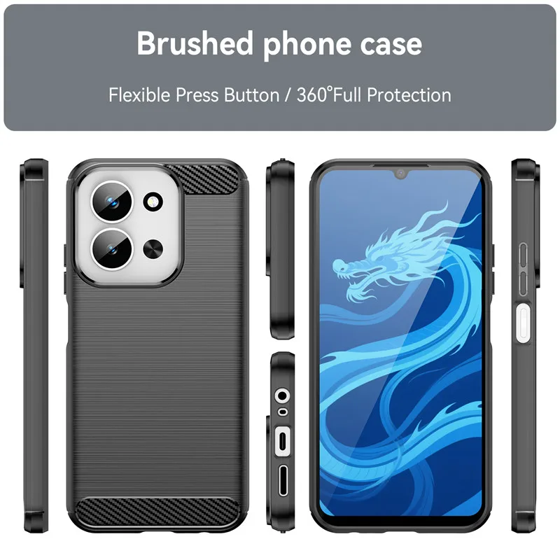 Shockproof Silicone Brushed TPU Protective Phone Case