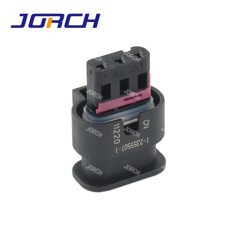 05.05.201.20 KIT 1718653-1. TE 3. PIN Auto Elektronischer Männlicher Weiblicher Wasserdichter Stecker-Stecker Kompatibel Mit Vw. Audi 4F0973703A 4F0973703. (Color : Female, Size : 1Set