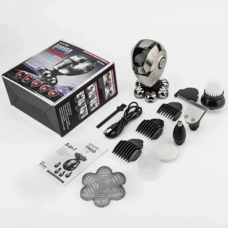 

Men's Electric Razor Resuxi WK-5810 7D Multi-function Electric Shaver Bald Hair Mechanism Trimmer for Men