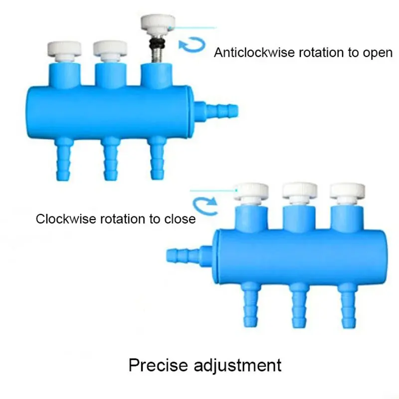 Aquarium Air Splitter Valve Fish Tank Air Pump Flow Splitter Distributor Pump Valve Tap Lever Control Switch Valves Accessories 3