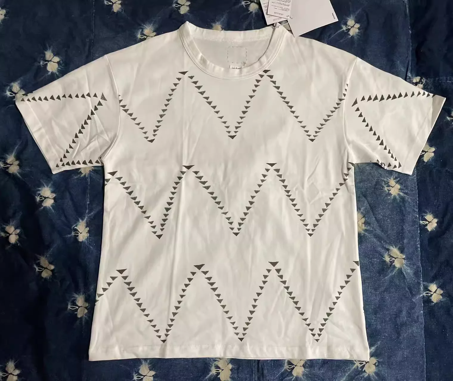 

VISVIM KOFU 18AW JUMBO TEE (ALL-OVER) hand-painted triangle short-sleeved Tang Cao