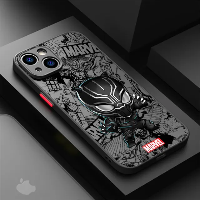 thumbnail image 1 of Funda de lujo de TPU para iPhone 15 Plus, 7, 8 Plus, 11 Pro, SE, 13, 14 Pro, Max, XR, 12 Mini, XS, X, XS, Marvel, Groot, Spiderman, 1 of 5