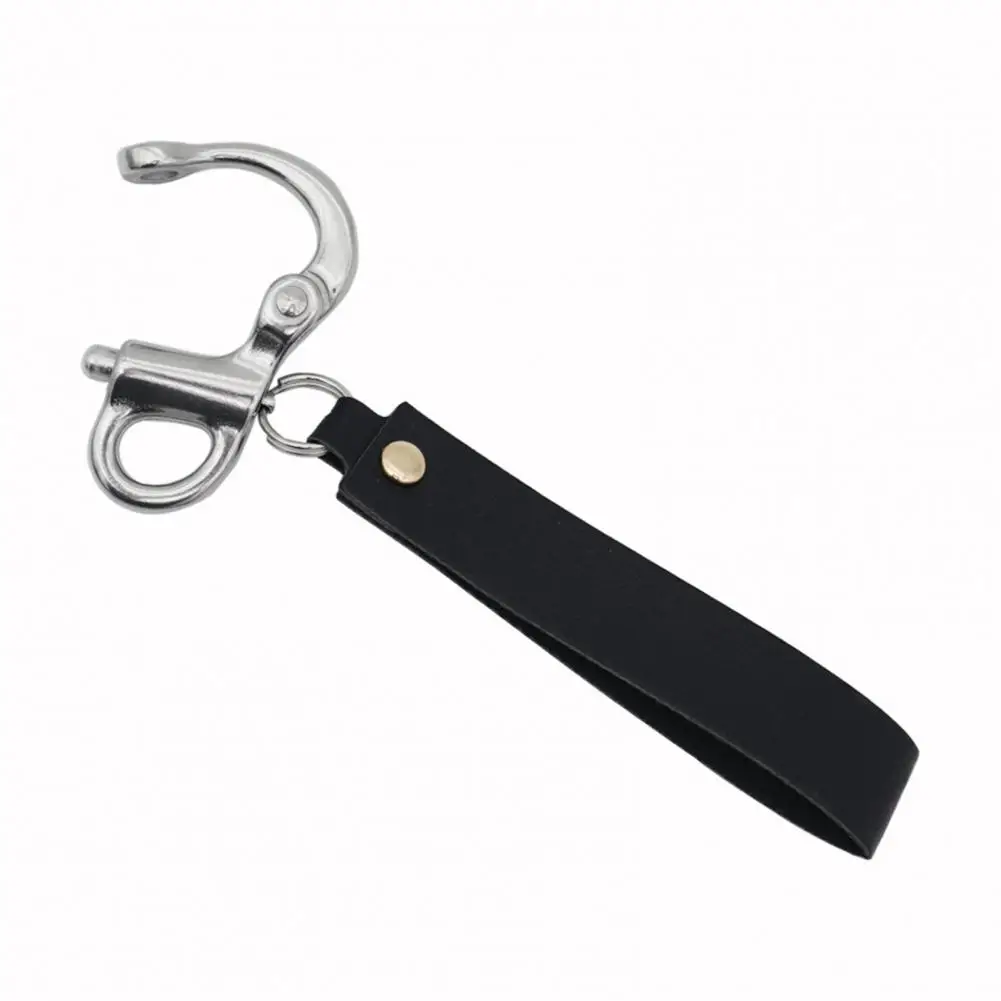 Quick Release Buckle Firefighter Quick Release Shackle with Leather Handle 1000kg Load Capacity Shackle Durable for Emergency