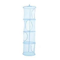 Hanging Storage Net Hanging Toy Storage 4 Tier Mesh Hanging Storage Basket Foldable Space Saving Organizer for Clothes Sundries 1