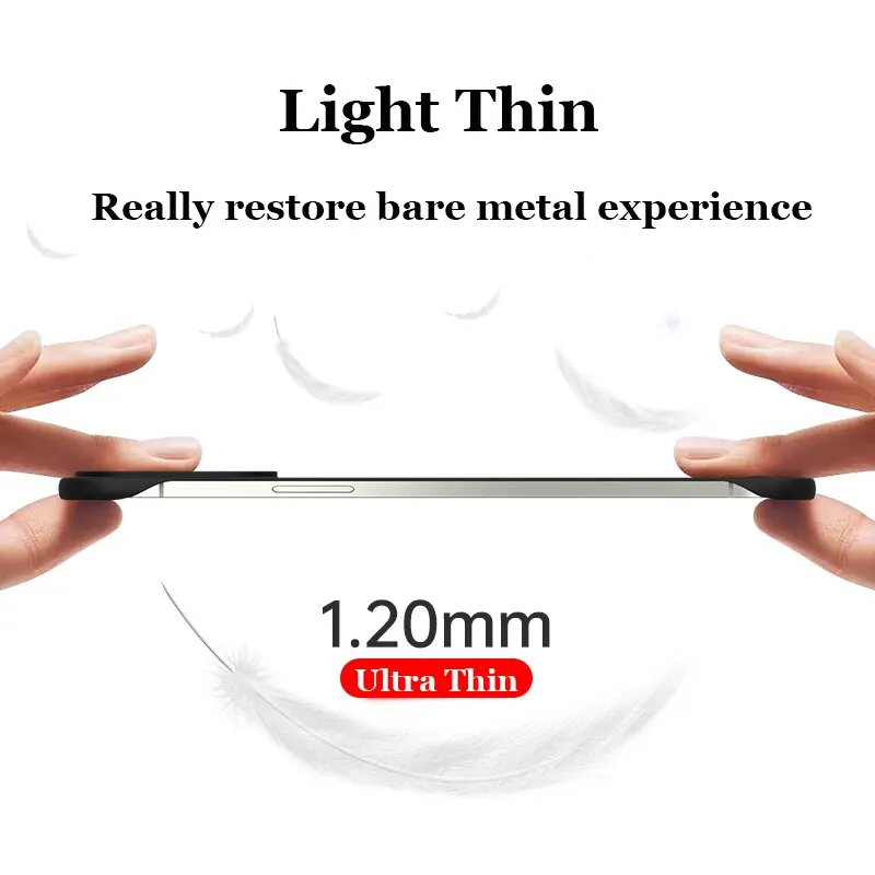Ultra Thin Frameless Hard PC Case iPhone 15 14 13 12 Mini 11 Pro Max X XR XS SE 7 8 Plus Shockproof Cover iphone case phone case phone protector cover