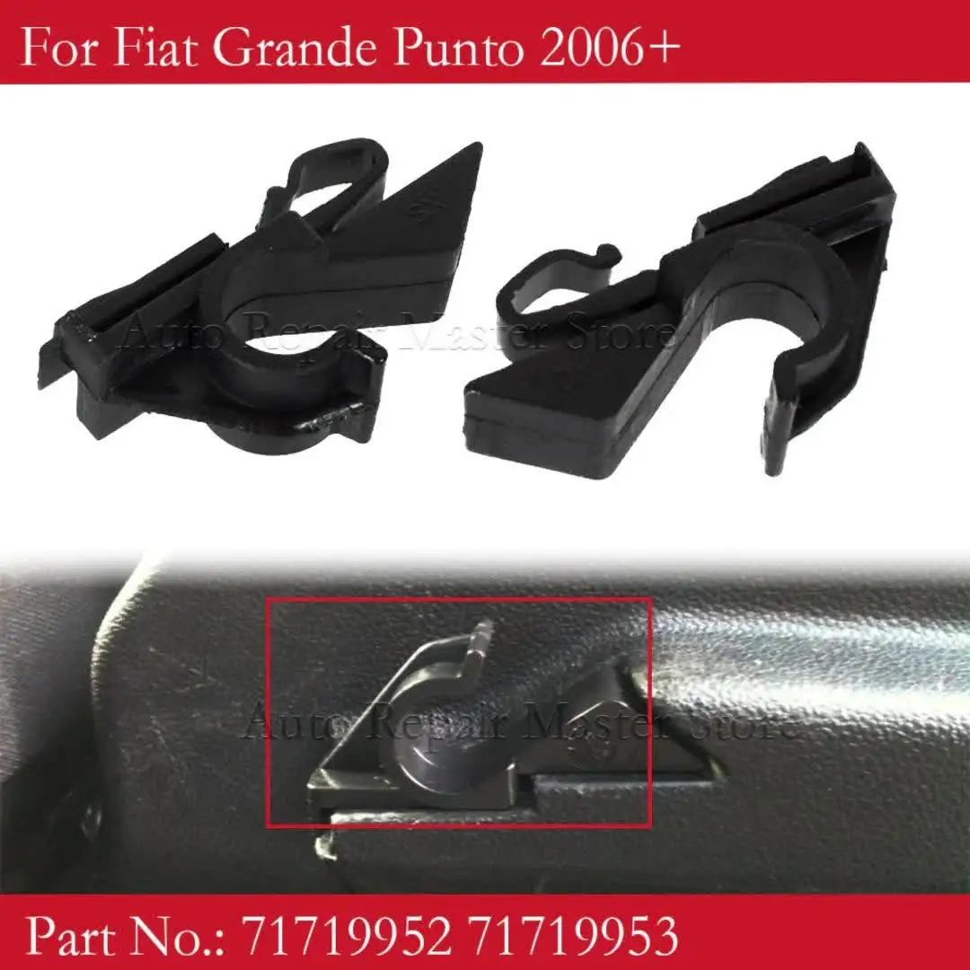 Supporto Clip Per Copertura Bagagliaio Fiat Grande Punto 2005-2009 – Originale 71719952 71719953, In ABS Nero, Facile Da Montare
