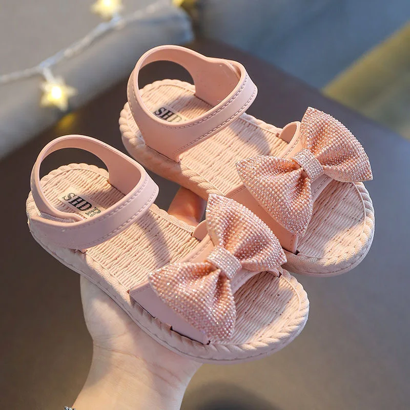 sandals for girls summer new children's casual flat soft sole princess shoes all little girl beach shoes children shoes
