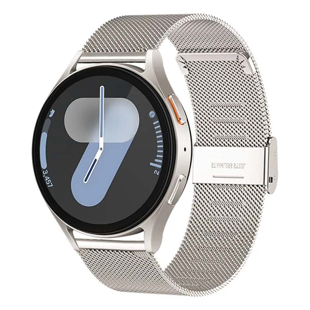 Elegant Milanese Loop Metal Mesh Watch Strap, 20mm/22mm, Silver