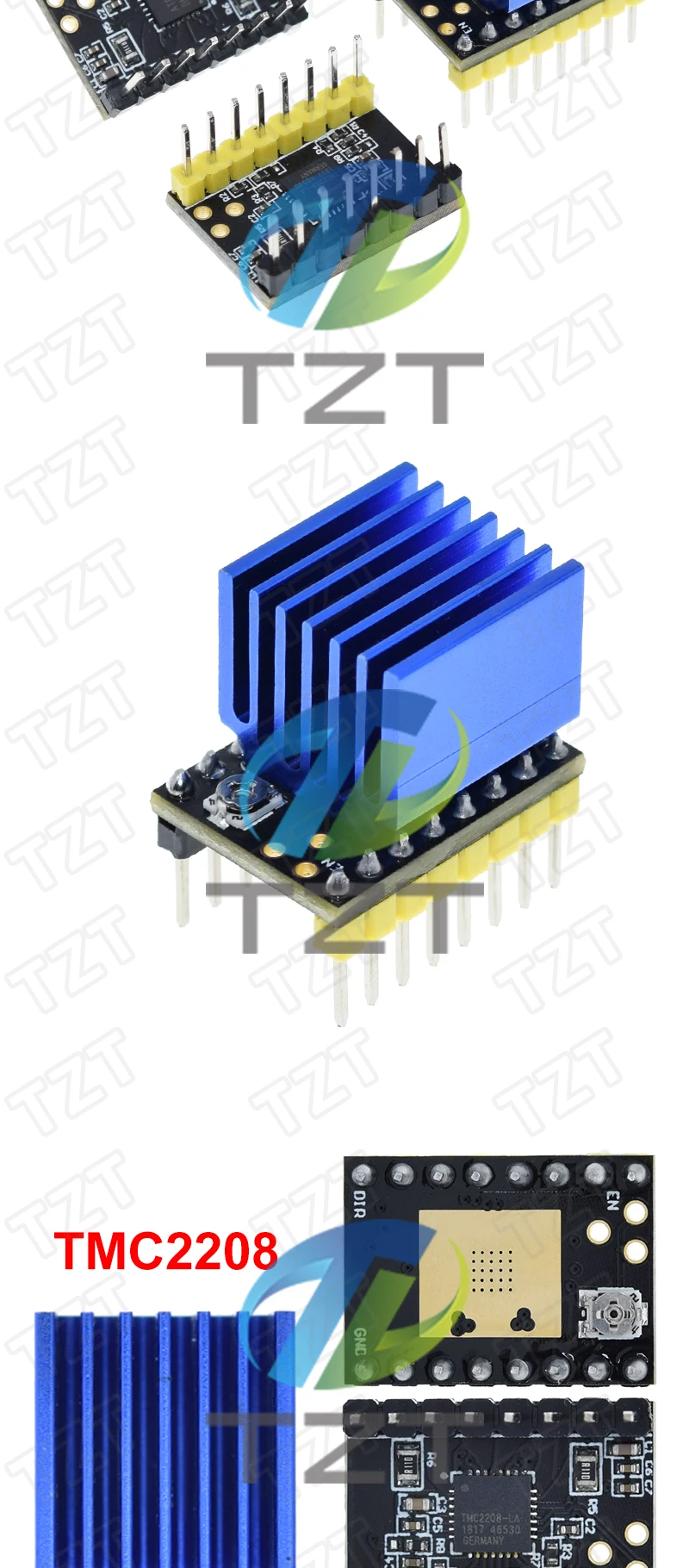 Tmc2208 tmc2209 atd5833 v5.3 mit Kühlkörper Schrittmotor Treiber Stepstick 3D-Drucker Teile 2.4a 2,0 Unterteilung Silent druck – Detail 7