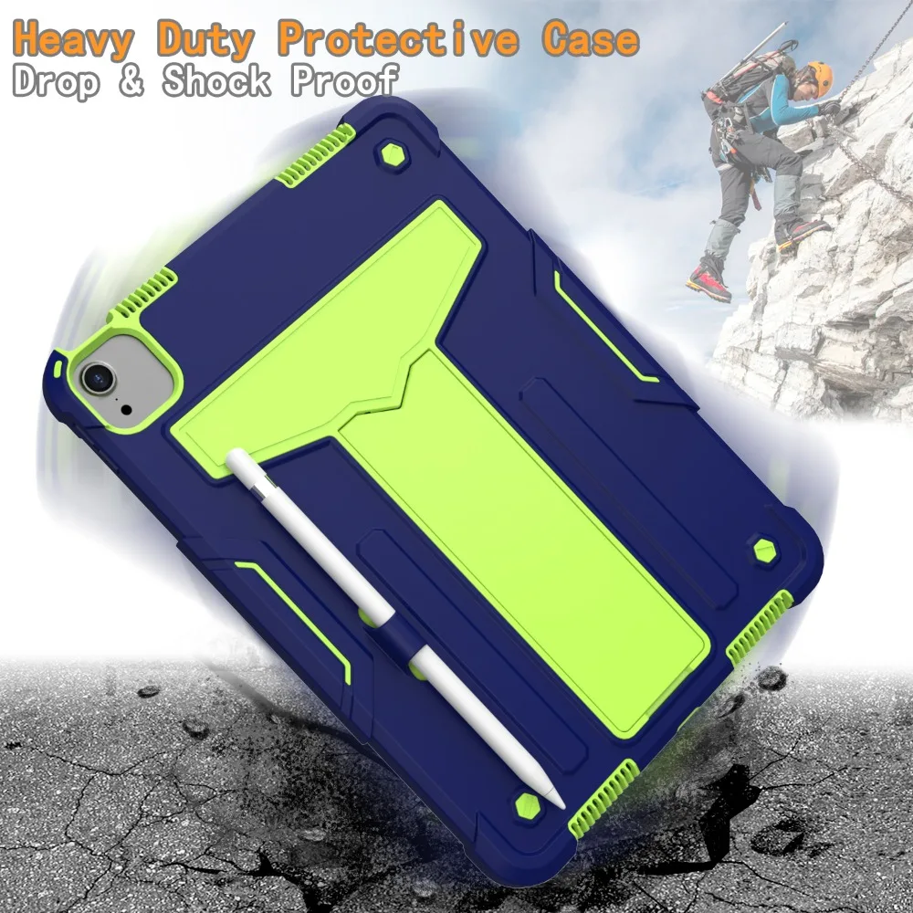 Durable Tablet Case with Built-In T-Shaped Stand and Shock Resistance