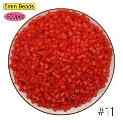 Colorful 5mm Hama Fuse Beads Set for Creative Kids - 500 Pieces (Clear)