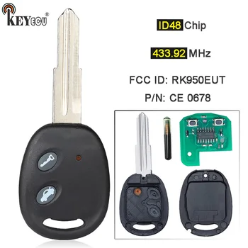 Keyforkess 433.92MHz ID48 Chip FCC ID: RK950EUT CE 0678 portachiavi a distanza per Chevrolet Aveo 2009-2016 per Holden Barina TK 2006-2012
