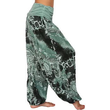 Women's S-5XL size Multi color digital printed long wide leg pants casual pants Harlan pants 1