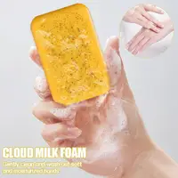 Savon au curcuma pour le visage, anti-acné, éclaircissant, éliminant les boutons, savon artisanal au gingembre, cadeau, 1/2 pièces 3