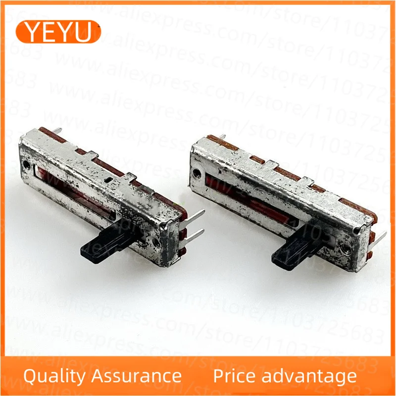 5PCS 35mm 3-pin Single Straight Slide Potentiometer B20K Stroke 20mm Handle Width 4mm Mixer Fader