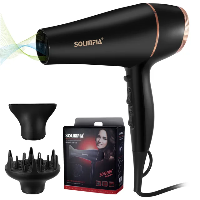 Asciugacapelli professionale a 6 livelli per salone di grado industriale, asciugatura rapida, strumento per lo styling dei capelli ad alta temperatura, barbecue per la casa 1