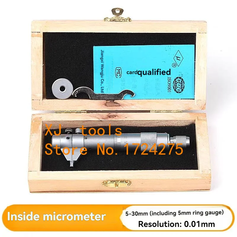 Precision Inner Hole Measurement Micrometer Tool, 5-100mm Range