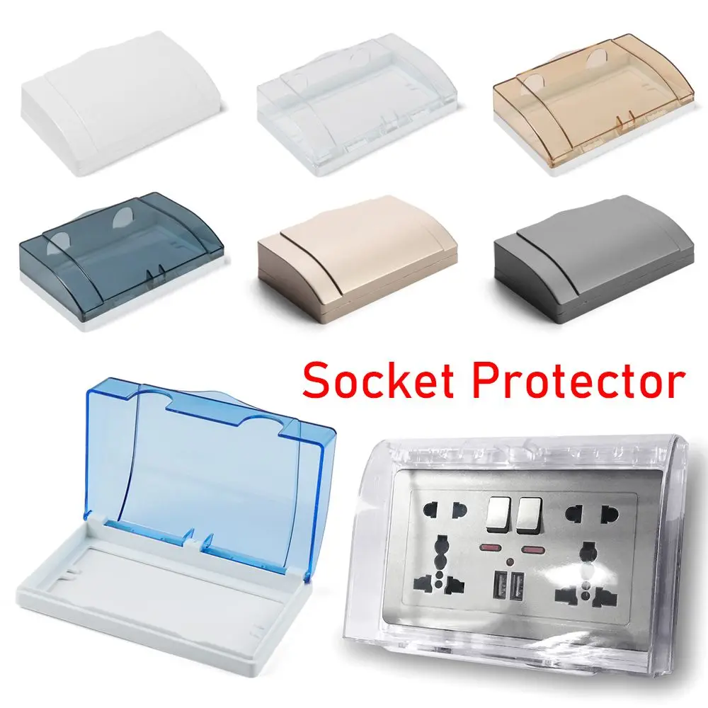 

Power Outlet 86 type Waterproof Switch protection box Socket Protector Double Sockets Electric Plug Cover
