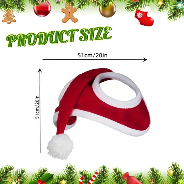 Christmas Hat for Horse Breathable Holiday Decor Farm Christmas Red Headwear,Christmas Horse Costume Accessories  Party Supplies 6