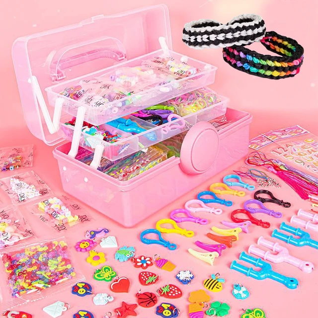 2023 New Style Handmade Colorful Loom Bands Candy Color Bracelet Making Kit  DIY Rubber Band Woven Necklace Kit Boys Toys Gifts - AliExpress