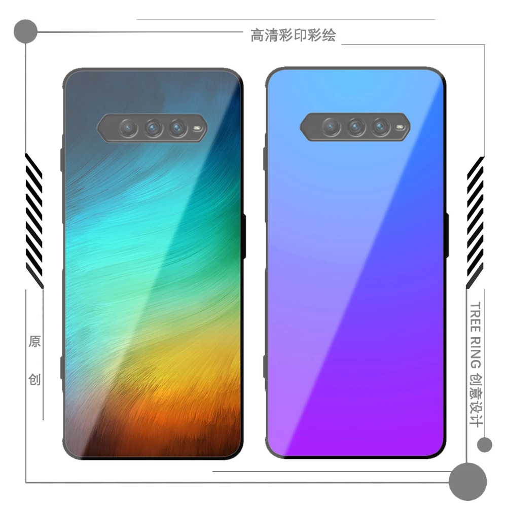 Per Xiaomi Black Shark 4S Pro Custodia In Vetro Blackshark 4 Pro Cover Posteriore Rigida In Vetro Temperato Per Black Shark 5 Rs 5Rs Shell