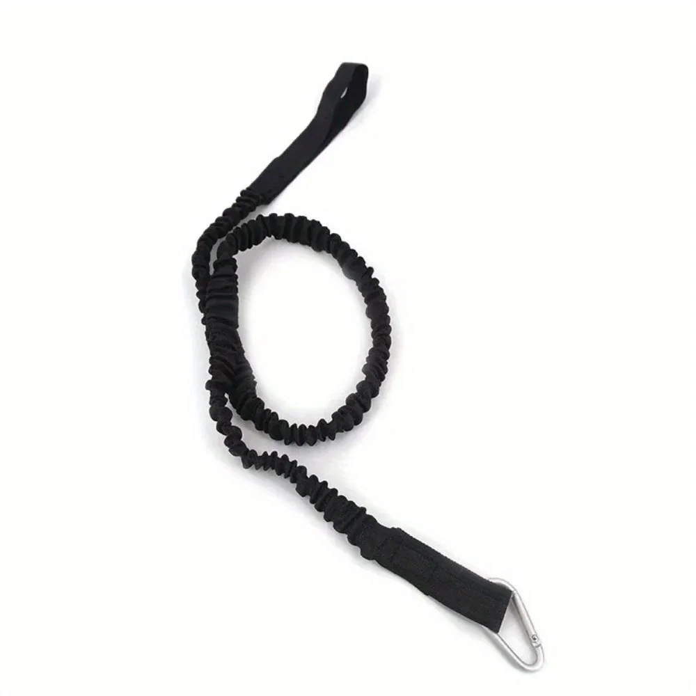 1PC Elastic Kayak Paddle Leash Adjustable with Safety Hook Fishing Rod Pole Coiled Lanyard Cord Tie Rope Rowing Boat Accessories 6