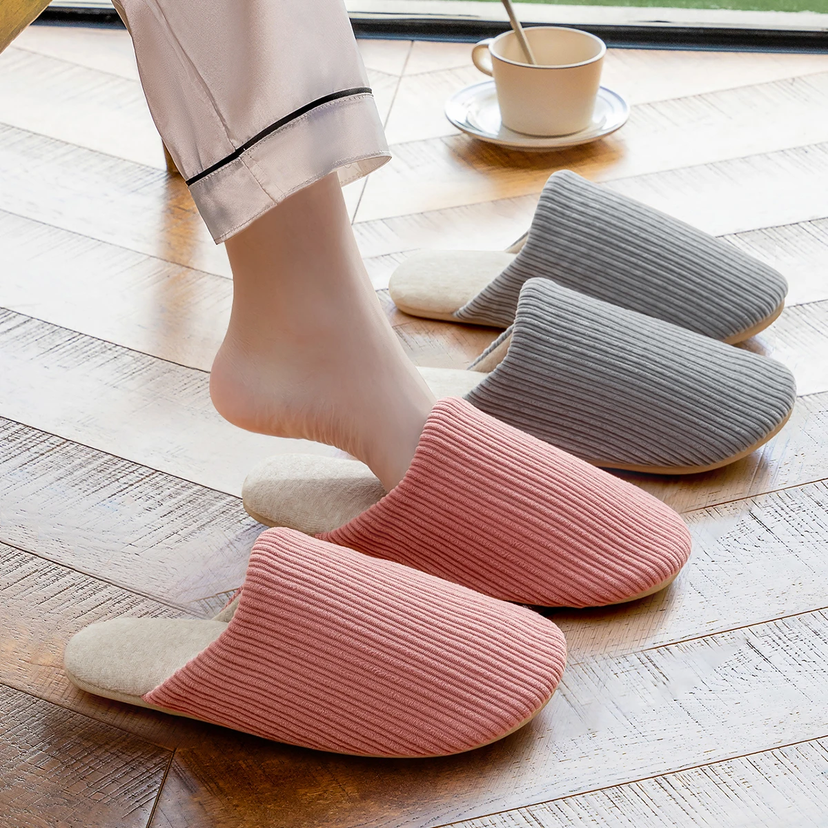 TZLDN للجنسين المنزل النعال لينة نِعال من الفراء ا...