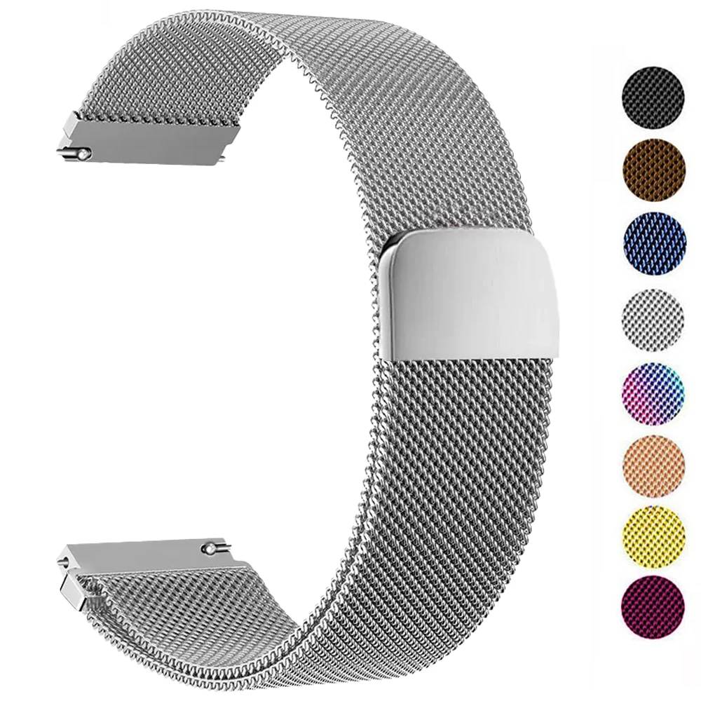 Cinturino Milanese Per Samsung Galaxy Watch 4/5 40Mm 44Mm/4 Classic/ 5 Pro/Active 2 20Mm/22Mm Bracciale Huawei Gt 2/3 Pro Band