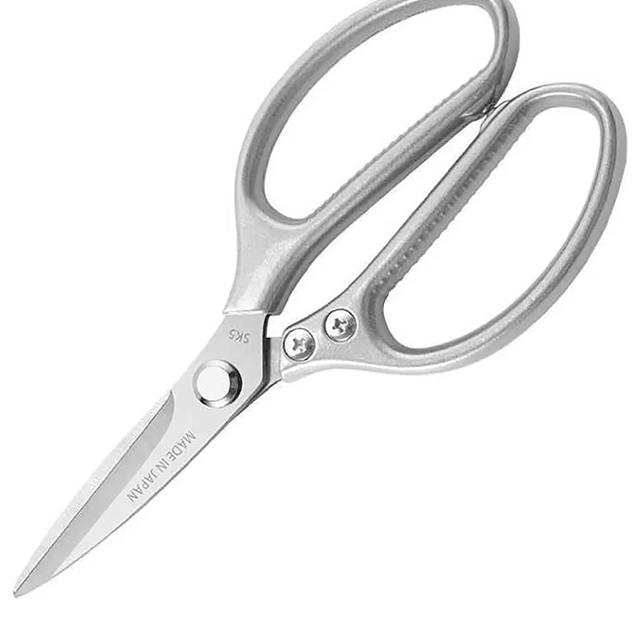 Professional 8.5-inch Stainless Steel Kitchen Scissors with Aluminum Alloy Handle - Perfect for Cutting Chicken Bones Meat Fish